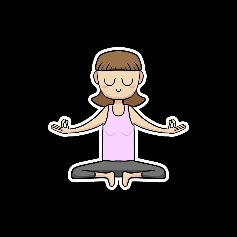 Dessin animé de méditation