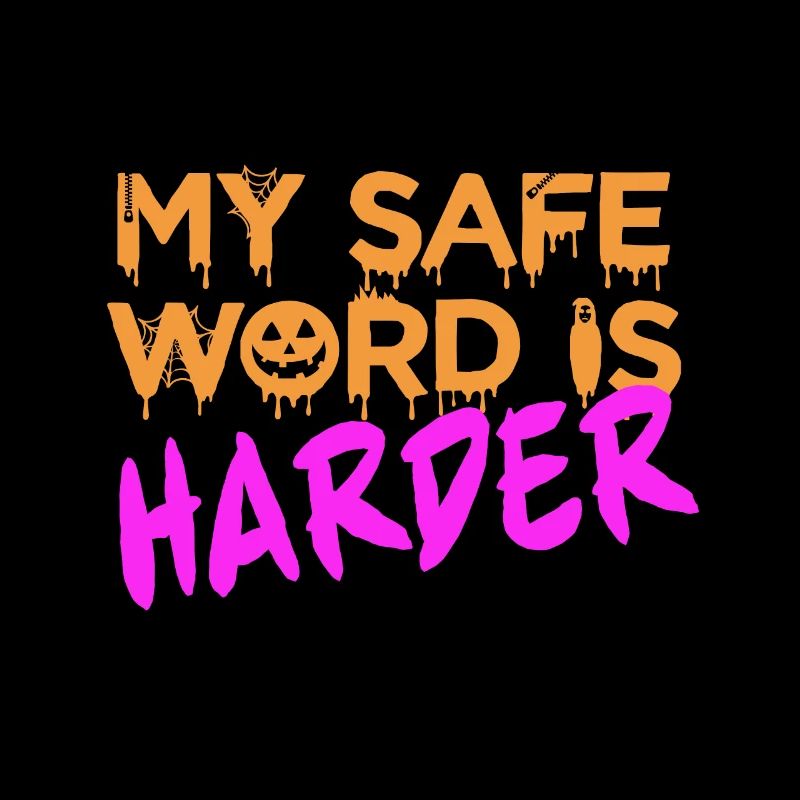 Halloween BDSM My security word is harder pap