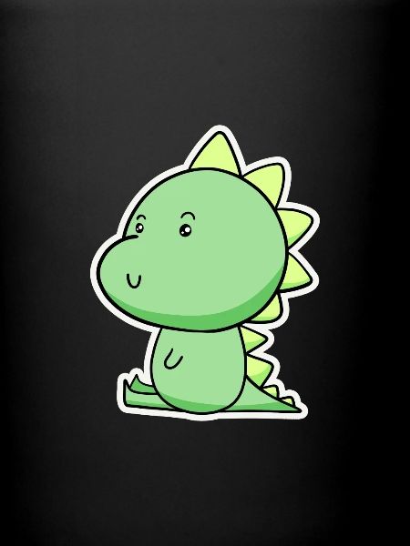Dino Cartoon Vert Joyeux