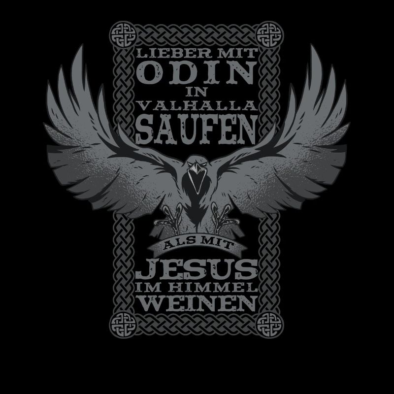 Odin Statt Jesus Mit Odin Saufen Valhalla Geschenk