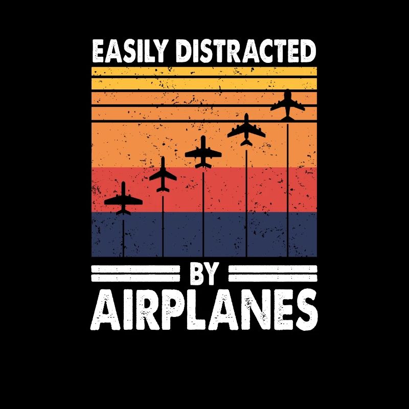 Easily Distracted By Airplanes Pilot Flugzeugliebe