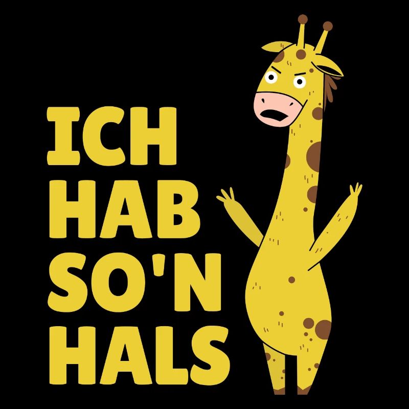 verärgerte wütende Giraffe mit langem Hals