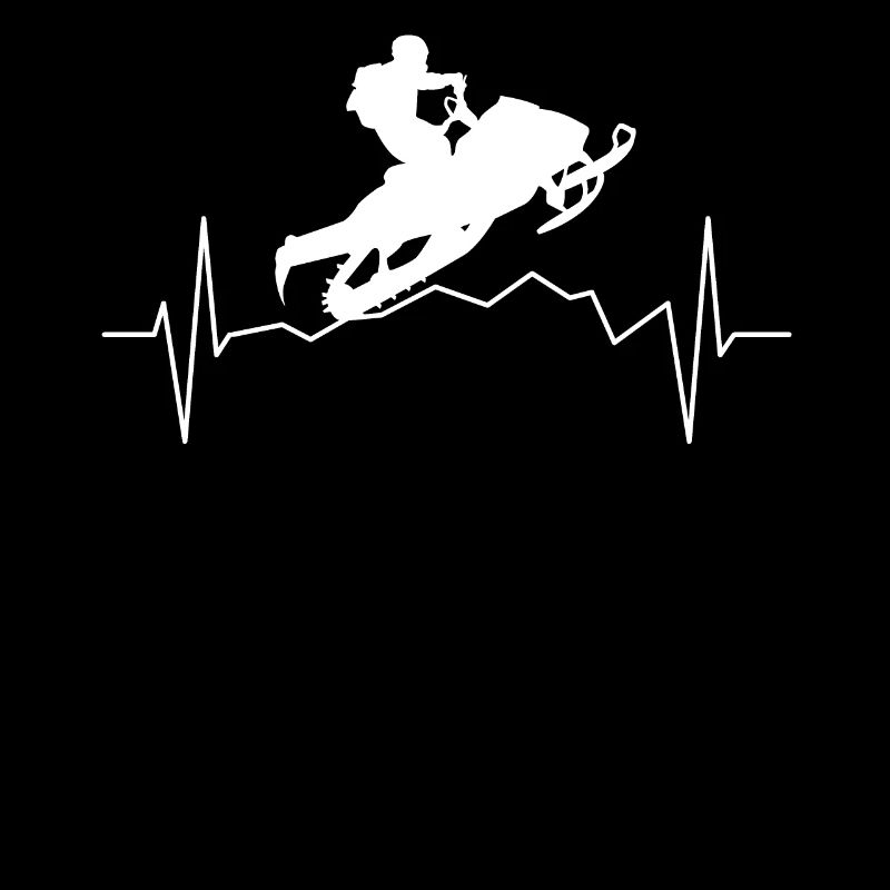 Snowmobile Snowmobile ECG Line Gift