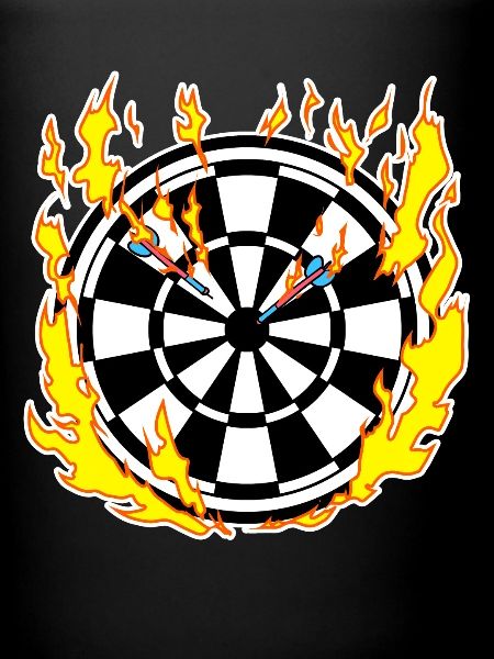 Dartboard in flames