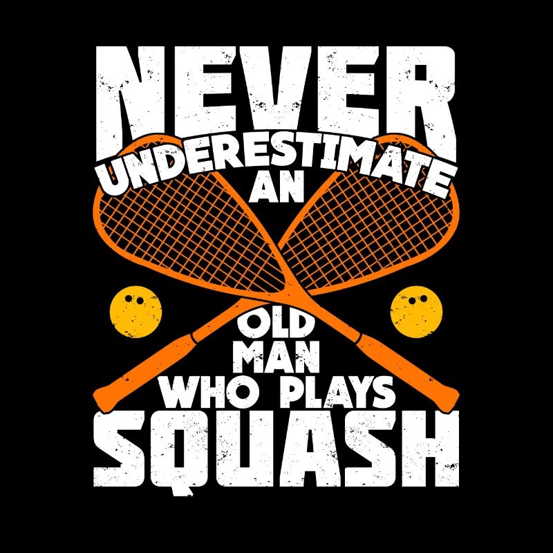 Squash Squash Player Old Man Grandpa Gift
