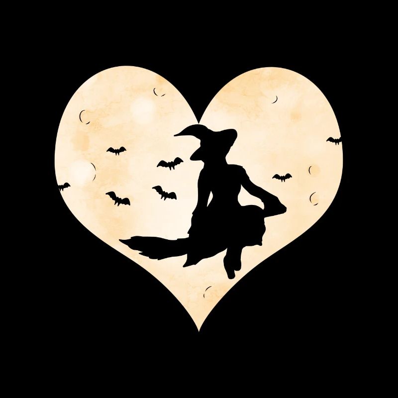 Balai de sorcières Avant la forme de coeur lune Interrupteurs de sorcières