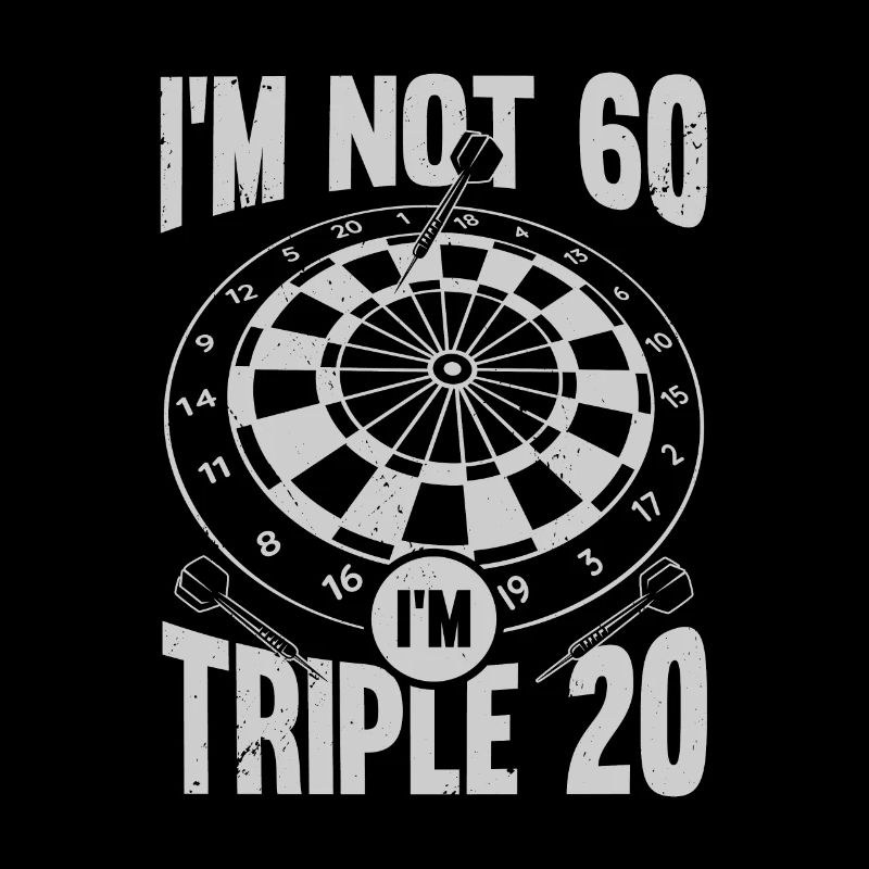 Darts Darts Darts Player 60 Cadeau d’anniversaire