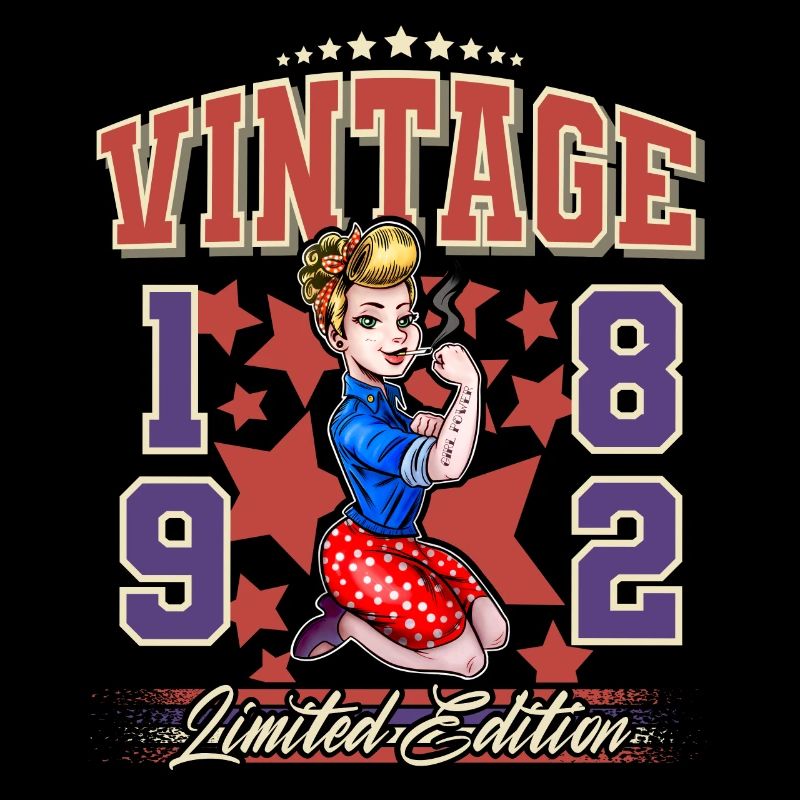 1982 Année de naissance 40e anniversaire Millésime