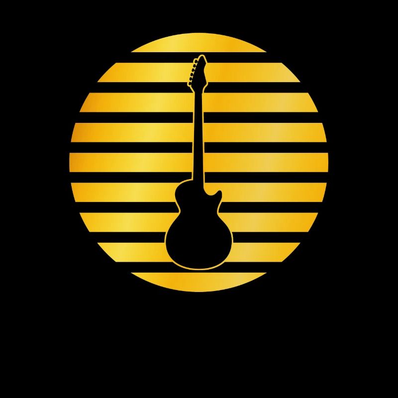 Logo doré de la guitare E