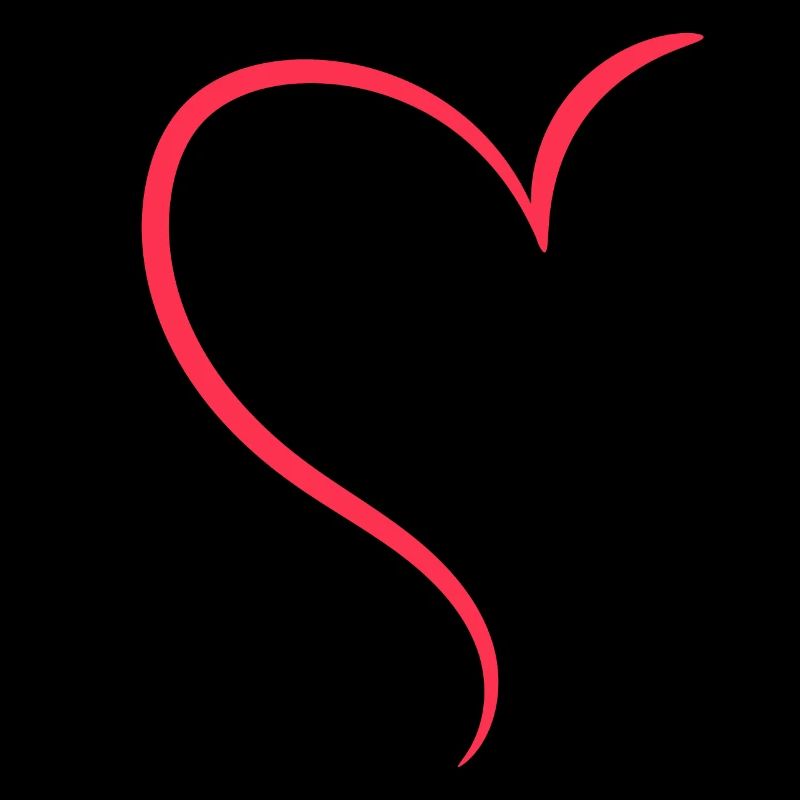 Amour à moitié cœur rouge