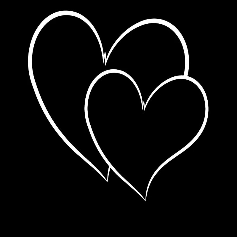 Doppel Herz Einfaches Design