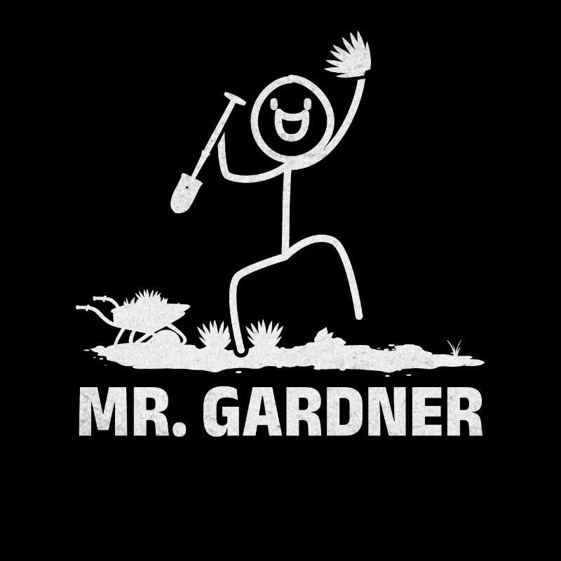 Mr. Gardner Strichmännchen Gärtner Gartenarbeit