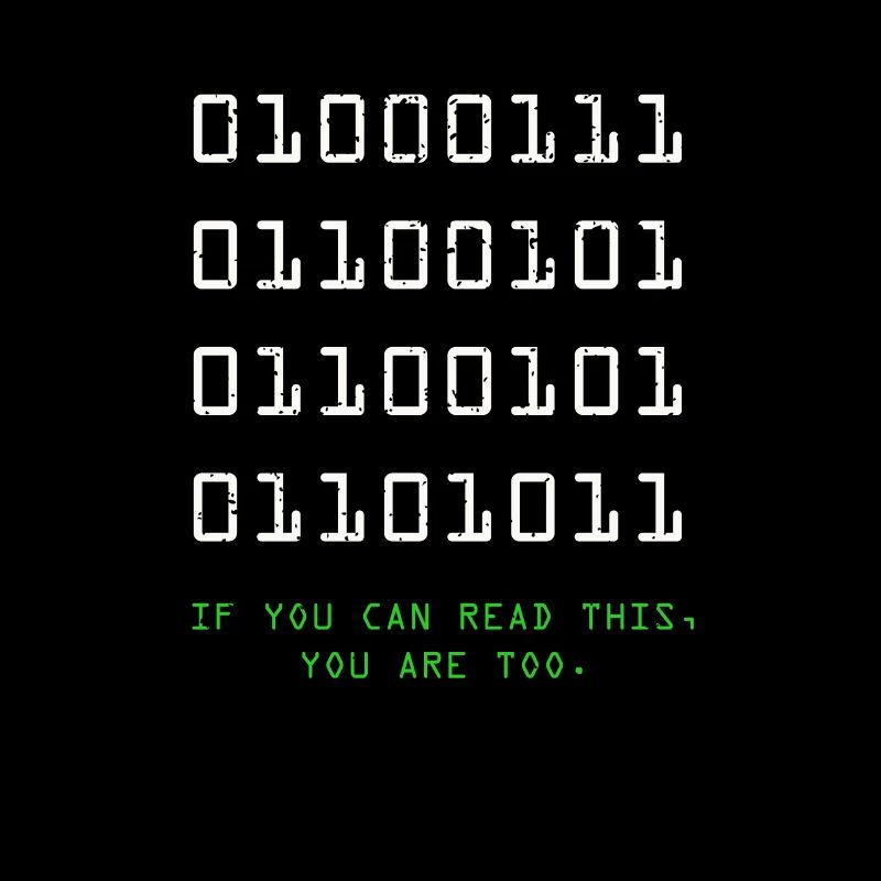 Geek Computer Nerd Binary Code IT Drôle programmeur