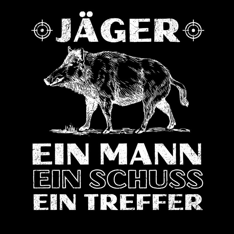 Jäger Ein Mann ein Schuss ein Treffer Jagd Hunter