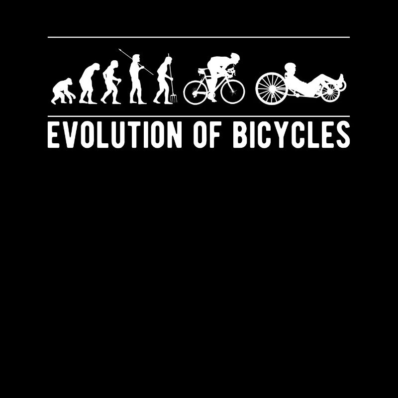 Evolution of Bicycles Liegerad Geschenk Shirt