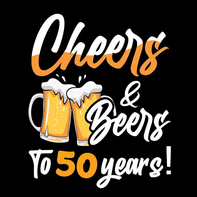 Acclamations et bières à 50 ans 50 anniversaire