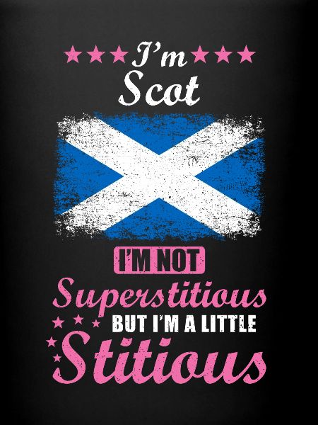 Femme écossaise Superstitious Stitious