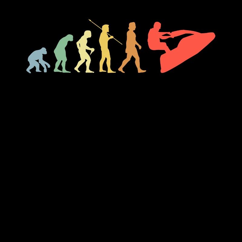 Jetski Evolution Retro Wasserfahrzeug Jetskifahrer