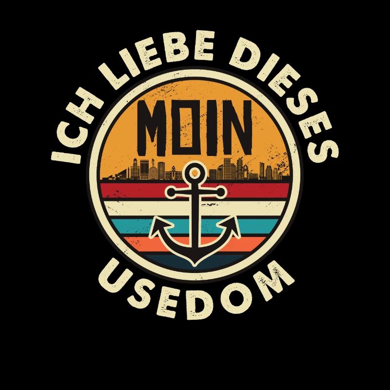 Ich liebe dieses Usedom Ostsee - Leuchtturm Anker