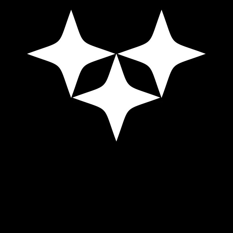 Trois étoiles blanches