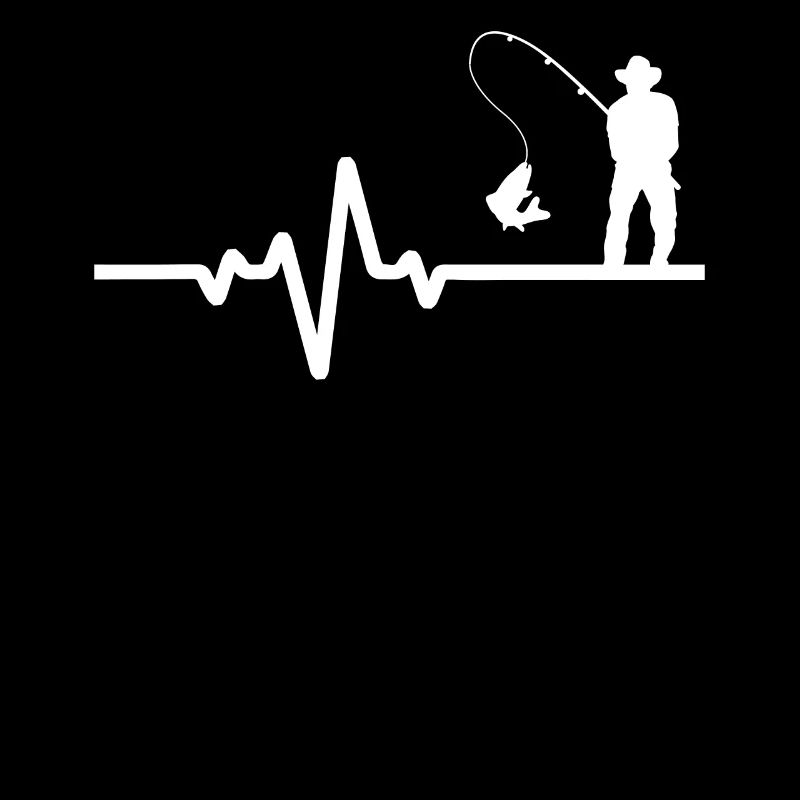 Hobby fisherman with ECG line