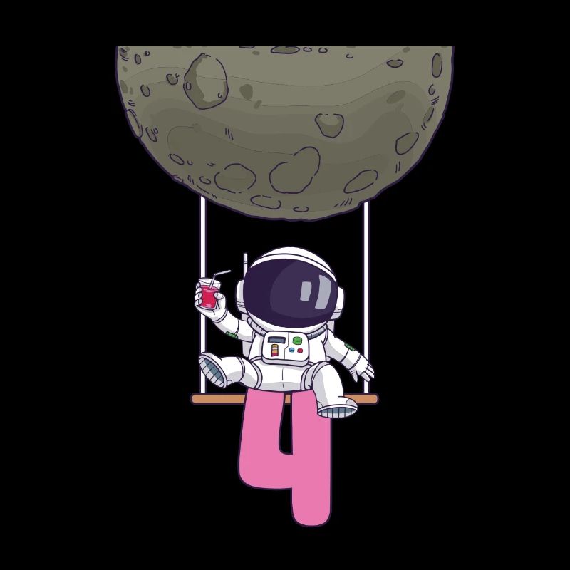 4ème anniversaire Astronaute 4 ans Galaxie spatiale