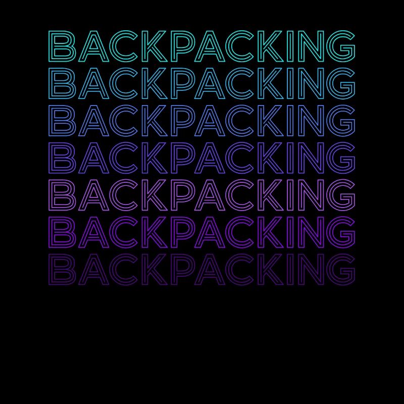 Backpacking Camping Hiking Retro