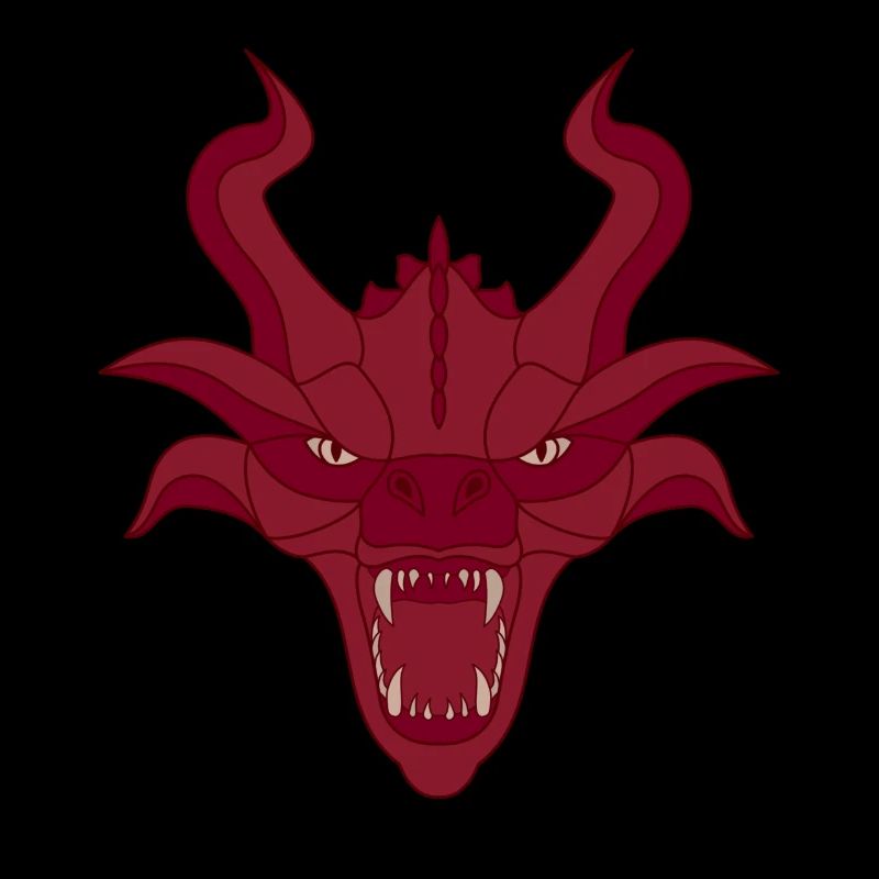 Roter Drachen Kopf