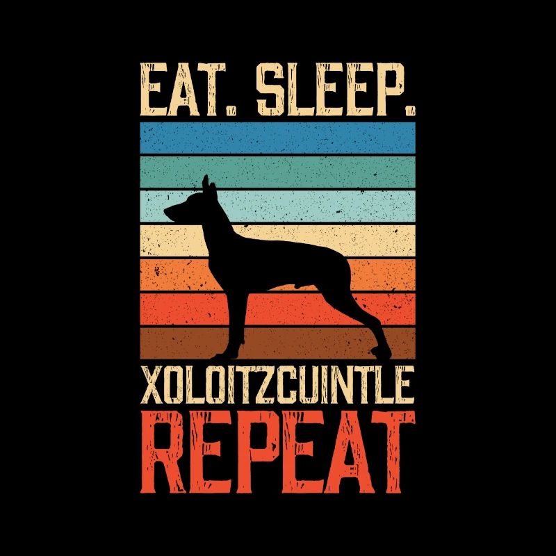 Manger dormir Xoloitzcuintle répéter