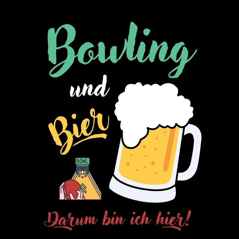 Bowling Bier Geschenkidee Bowlingshirt Bowlingteam