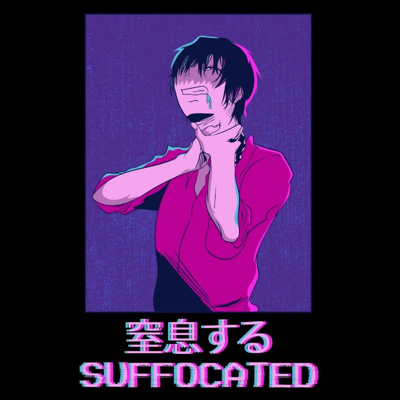 Emo Anime Boy Vaporwave Aesthetically Suffocated Ge