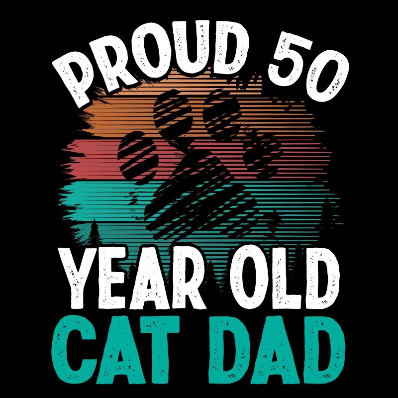 50e anniversaire Chat Père Kitty 50 ans Chat Papa