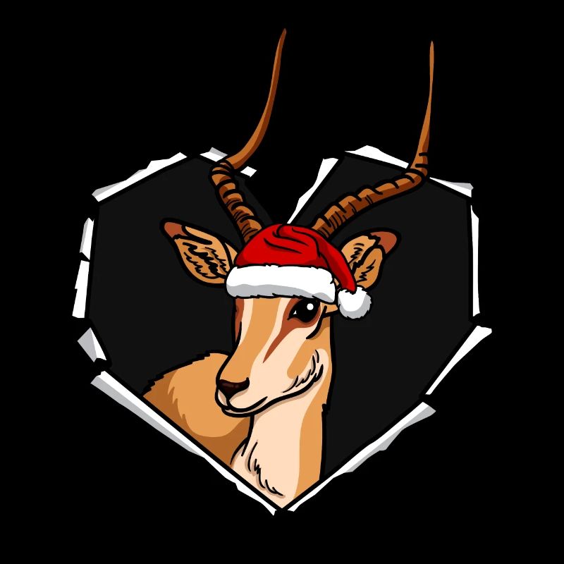 Antilope fissurée avec trou de capuchon de Noël