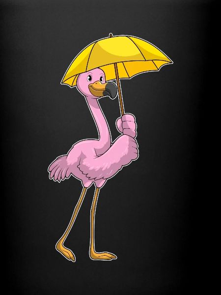 Parapluie Flamant Rose