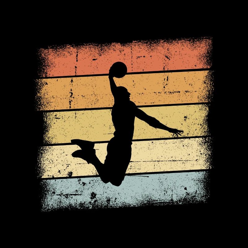 Coucher de soleil sur le basket-ball