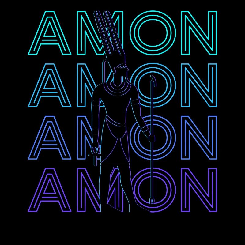 Amon Dieu Égyptien Egypte Ancienne Rétro Cadeau