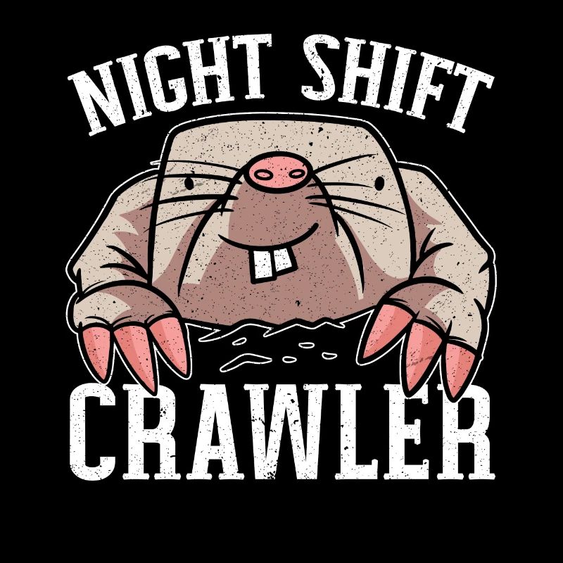 Nachtschicht Crawler Friedhof Schicht Mitarbeiter