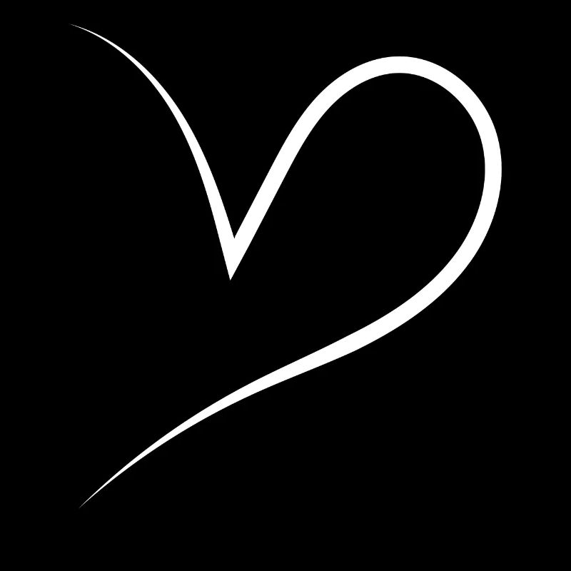 Half Heart White