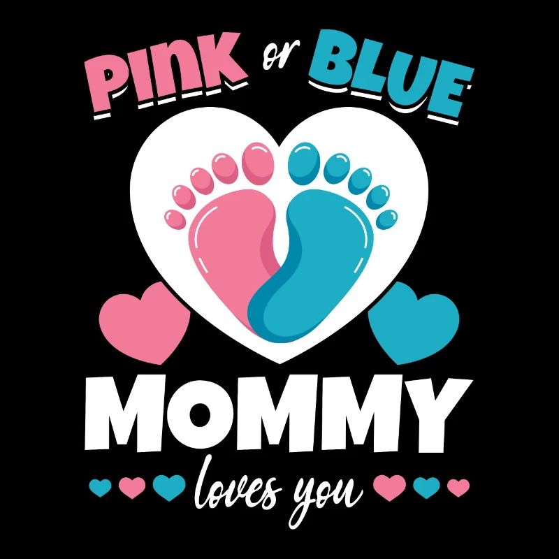 Rosa oder Blau Mama liebt dich Babyparty