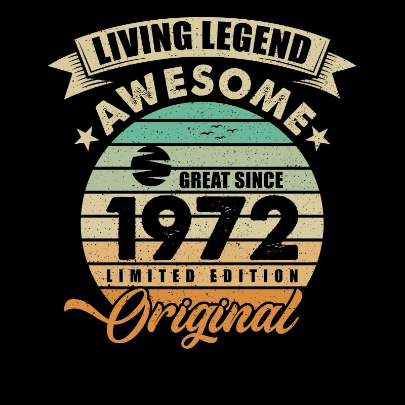 1972 Geburtstag Retro Orginal