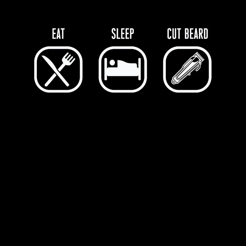 Manger Slee Cut Beart Shirt Cadeau Barbier