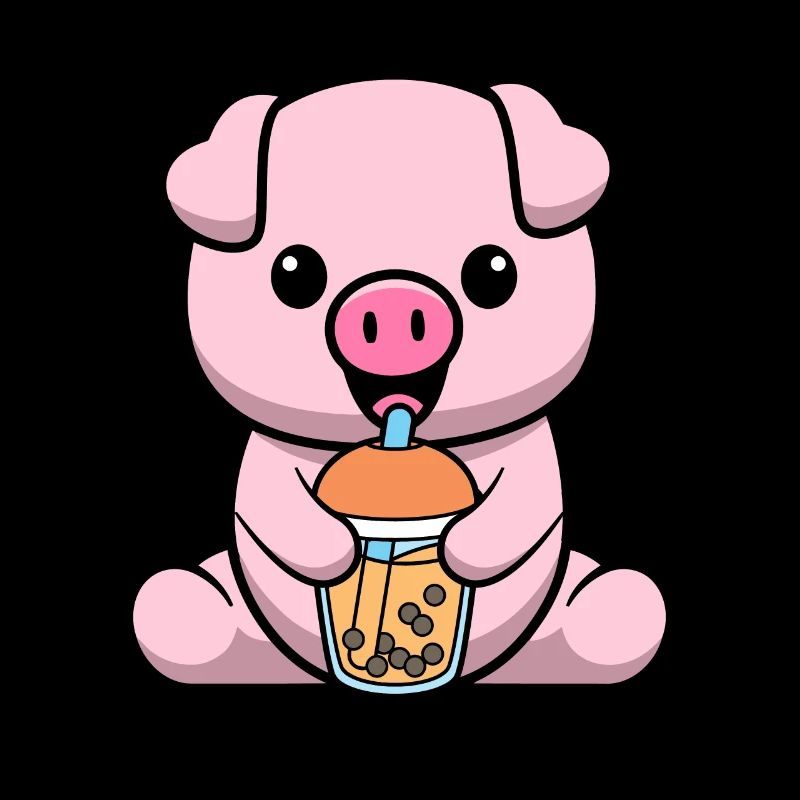 Bubble Milk Tea Cochon Buvant Boba Milk Tea