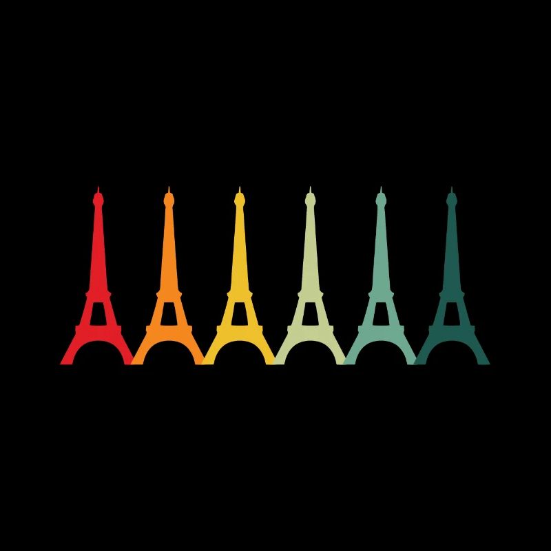 Eiffelturm Paris Retro Frankreich Skyline