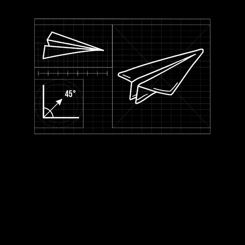 Papier-Flugzeug Piloten Mathe-Lehrer Ingenieur