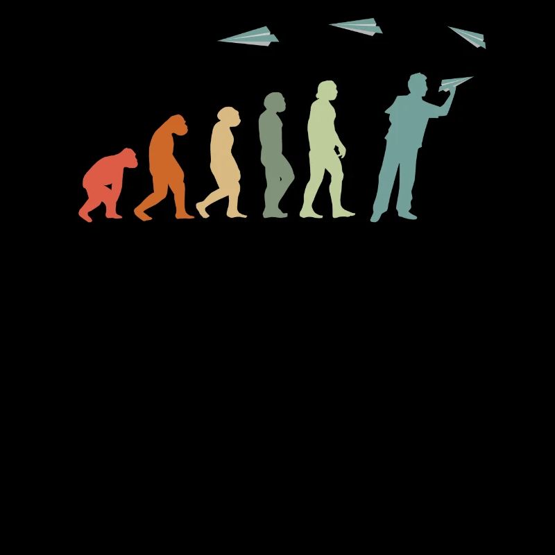 Papier-Flugzeug Piloten Mathe-Lehrer Evolution