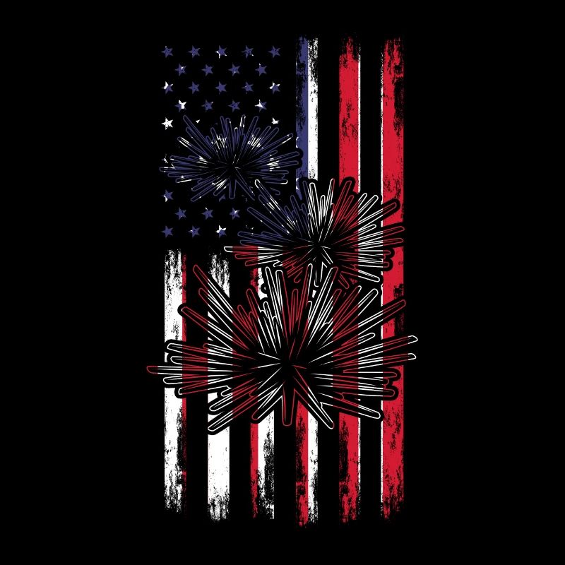 Seeigel mit US-Flagge 4. Juli Seeigel mit