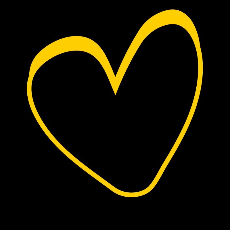 Yellow Heart Conception simple