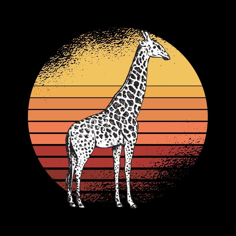 Giraffe Retro Afrika Savanne