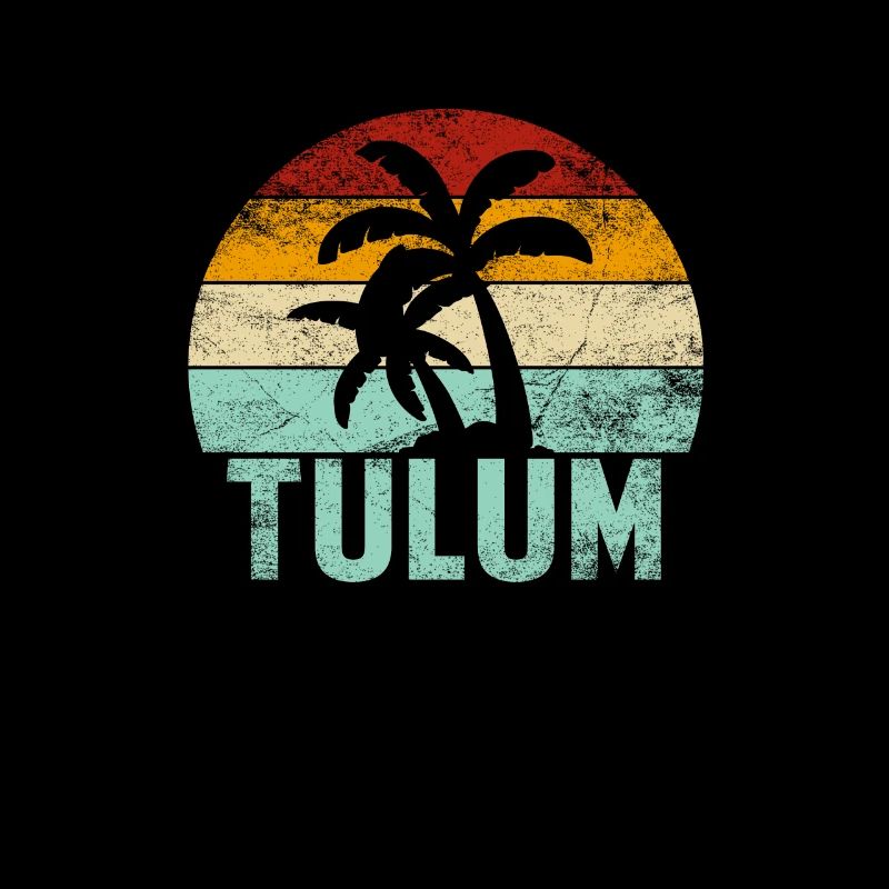 Tulum Souvenir Palm Trees Summer Sun Sea Beach