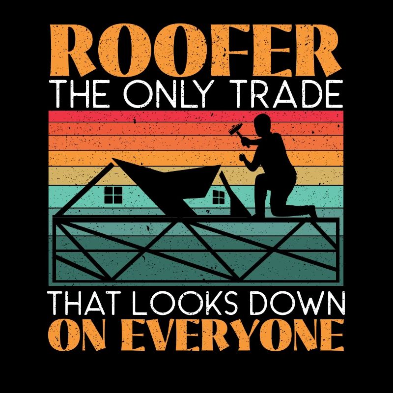 Stolzer Dachdecker Dachflüsterer Dachdecker Ninja Job Dachdecker